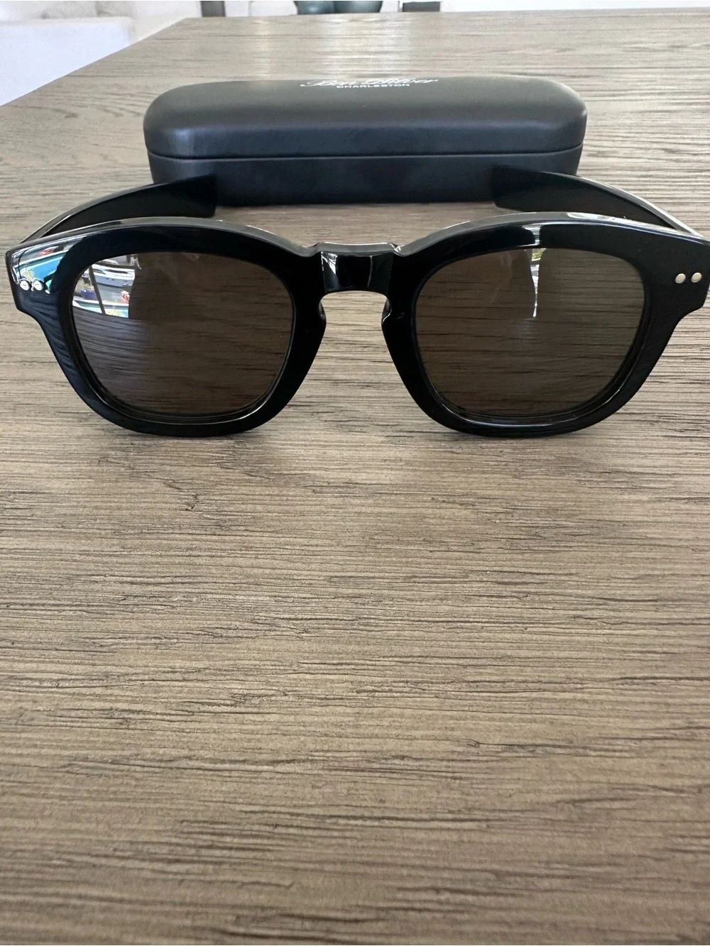 Ben Silver Charleston Bold Semi-Square Sunglasses Black